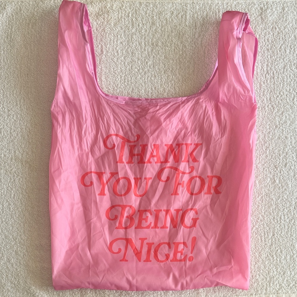 Little Words Project Pink Reusable Shopping Bag